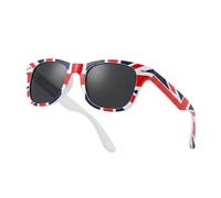 Komonee Drifter Sunglasses UV400 Protection GB Union Jack UK Classic Style Retro Sun Shades Eye Glasses Unisex For Men Women Cycling Sports Travel - Lightweight Frame Fashion Eyewear Outdoors