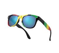 Komonee Drifter Sunglasses UV400 Protection Rasta Jamaica Classic Style Retro Sun Shades Eye Glasses Unisex For Men Women Travel & Fashion - Lightweight Frame Fashion Eyewear