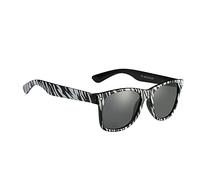 Komonee Drifter Zebra Safari Sunglasses Set With Folding Case and Cleaning Cloth Classic Style Retro Sun Shades UV400 Unisex For Men Women
