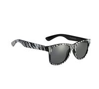 Komonee Drifter Zebra Safari Sunglasses Set With Zip Case and Cleaning Cloth Classic Style Retro Sun Shades UV400 Unisex For Men Women Golf Cycling Sports Fishing
