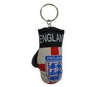 Komonee England Boxing Gloves Silver Key Chain Novelty Key Ring Fighting Keychain Boxer Mitts Keyring