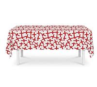 Komonee England St George's Cross Flag PVC Tablecloth, Large Waterproof Wipe Clean Vinyl Table Cover, Indoor & Outdoor Decoration for Soccer World Cup, Rugby, Euros & English Party Events