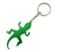Komonee Lizard Green Bottle Opener Key Chain Metal Wildlife Key Ring Novelty Animal Keychain Keyrings (Pack of 5)