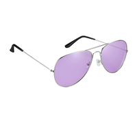 Komonee Pilot Style Designer Sunglasses - Light Purple Lens Classic Retro Shades, Unisex Men & Women UV400 Protection Glasses, Great for Cycling Golf Fishing Sports & Holidays