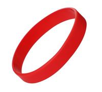 Komonee Plain Red Coloured Silicone Sports Arm Exercise Wristband Bracelets Rubber Wrist Bands Party Accessories For Men Women Boys Girls (Pack of 1)