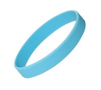 Komonee Plain Sky Blue Coloured Silicone Sports Arm Exercise Wristband Bracelets Rubber Wrist Bands Party Accessories For Men Women Boys Girls (Pack of 1)