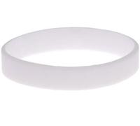 Komonee Plain White Coloured Silicone Sports Arm Exercise Wristband Bracelets Rubber Wrist Bands Party Accessories For Men Women Boys Girls (Pack of 10)