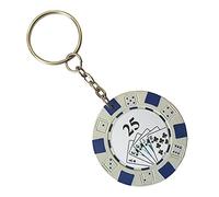 Komonee Poker Chip Key Ring Colourful Lucky Casino Gambling Chips Present Key Chain Numbered Keychain Novelty Lucky Charm Gift Keyring