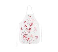 Komonee Scary Apron Halloween Blood Spatter Novelty Party Costume Accessory White Butcher Chef Horror Kitchen Cooking Clothing Fancy Dress