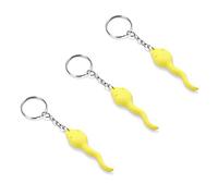 Komonee Sperm Shaped Keychain Yellow (Pack Of 3)