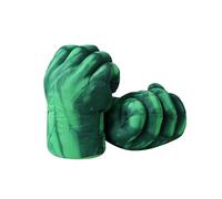 Komonee Superhero Smash Hands Large Green Fists Soft Plush Gloves Dress Up Fun Toy Halloween Costume Adult Kids Boys Girls 1 Pair