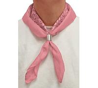 Komonee Tie Neck Ring Loop Clasp Silver Colour With Baby Pink Paisley Bandana Head Scarf Headbands Handkerchief Cowboy Cotton Bib Party Face For Mens Womens Unisex