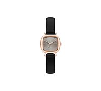 KOMONO Moneypenny Black Rose Women's Japanese Quartz Analogue Watch with Leather Strap