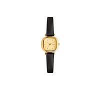 KOMONO Moneypenny Gold Black Women's Japanese Quartz Analogue Watch with Leather Strap