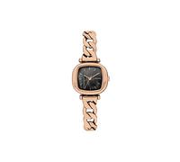 KOMONO Moneypenny Revolt Rose Gold Black Women's Japanese Quartz Analogue Watch with Stainless Steel Strap
