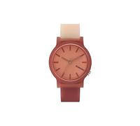 KOMONO Mono Tones Women's Automatic Analogue Watch in Maroon with Brown Silicone Strap