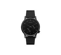 KOMONO Winston Double Subs Black Men's Japanese Quartz Analogue Watch with Leather Strap