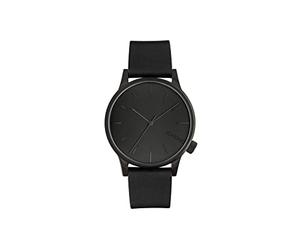 KOMONO Winston Regal All Black Men's Japanese Quartz Analogue Watch with Leather Strap