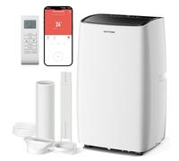 KOMORE 12000 BTU Air Conditioner, 5-in-1 Air Conditioning Unit with Auto, Cooling, 3 Fan Speeds, Dehumidifier, Sleep Mode 24H, Digital Display, App WIFI & Remote Control, Window Kit