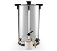KOMORE 12L Hot Water Boiler, Catering Urn with Adjustable Temperature Control, 1800w, Double-Layer Stainless Steel Keep Warm and Water Gauge, Home Commercial Office Catering Parties