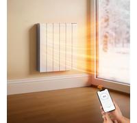 KOMORE 1500W Electric Radiator for Home, Smart WIFI Panel Heater, Wall Mounted Radiators, 4 Modes, 24h/7d Timer, Touch Control, Child Lock, Window Opening Detection, Human-sensing Sensor, White