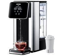 KOMORE 2.5L Instant Hot Water Dispenser, Filter Water Dispenser with with 7 Temperature Presets & 7 Volume Options, 2600W Fast Boil, Electric Kettle with LED Touch Display, Black