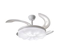 Komore 96W Retractable Blade Ceiling Fan Led Light 6 Speeds Dimmable