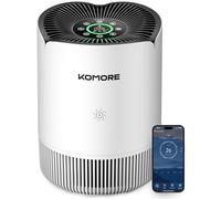 KOMORE Air Purifier for Bedroom, Smart WiFi Hepa Air Filter for Home, CADR 158m³/h, PM2.5 Monitor, 4 Speed Quiet Sleep Auto Mode with Timer Child Lock Air-purifier for Smoke Pet Odors Pollen