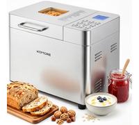 KOMORE Bread Maker Machine Stainless Steel 25 Programmes with Gluten Free