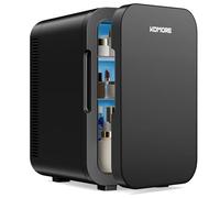 KOMORE Mini Fridge for Bedrooms 18L, Cooler and Warmer, AC/DC, Black