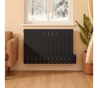 KOMORE Oil Filled Radiator, 12 Fins Panel Electric Heater, 2000W Wall Mounted Electric Radiators, LED Display, 3 Modes, 7d/24h Timer, Child Lock, Adjustable Thermostat, IP24 Splashproof, 101 * 57.5cm