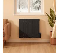KOMORE Oil Filled Radiator, 9 Fins Panel Electric Heater, 1500W Wall Mounted Electric Radiators, LED Display, 3 Modes, 7d/24h Timer, Child Lock, Adjustable Thermostat, IP24 Splashproof, 77 * 57.5cm