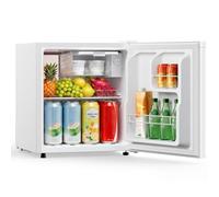 KOMORE Table Top Fridge, 40L Mini Fridge With Chiller Box, White
