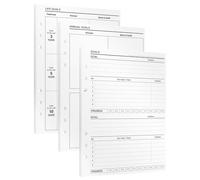 KOMPASS® Goal Setting | A5 Planner Inserts | 7 Sheets for Defining & Achieving Long-Term Goals | A5 Calendar Sheet Refills for Yearly Planning, To-Do Lists & Bullet Journaling