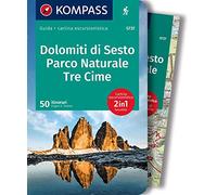 KOMPASS guida escursionistica Dolomiti di Sesto, Parco Naturale Tre Cime, 50 itinerari: cartina escursionistica, Download gratuito dei dati GPX