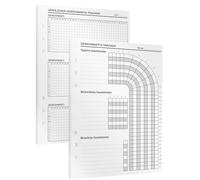 Kompass Habit Tracker | Habit Tracker for 1 Whole Year | 14 DIN A5 Inserts for Ring Planner | Track Daily, Weekly & Monthly Habits | Success Journal Daily Planner Journaling