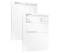KOMPASS® Reading Notes | A5 Planner Inserts | 16 Refill Sheets for Book Lists & Detailed Book Reviews | Journaling & Reflection | A5 Organiser Inserts (14.5 cm x 21 cm)
