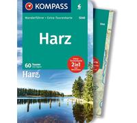 KOMPASS Wanderführer Harz, 60 Touren mit Extra-Tourenkarte: GPS-Daten zum Download