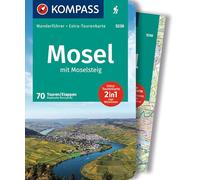 KOMPASS – Mosel Hiking Guide: Moselsteig, 46 Tours & 24 Stages with Map, GPS Download