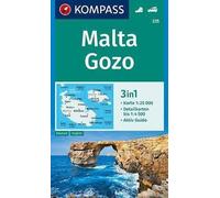 Malta, Gozo 1:25 000: 3in1 Wanderkarte 1:25000 mit Aktiv Guide und Detailkarten. Autokarte.: Wandelkaart Schaal 1 : 25.000 (Kompass Wanderkarten)