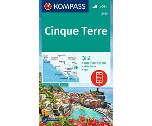 KOMPASS Wanderkarte 2450 Cinque Terre 1:35000: 3in1 by Kompass (Map 2023)
