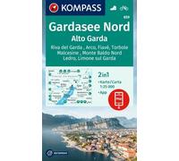 KOMPASS Wanderkarte 659 Gardasee Nord / Alto Garda, Riva del Garda, Arco, Fiavé, Torbole, Malcesine, Monte Baldo Nord, Ledro, Limone sul Garda ... Monte Baldo Nord, Ledro, Limone sul Garda