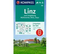 KOMPASS Wanderkarten-Set 202 Linz und Umgebung, Mühlviertel, Wels, Steyr (2 Karten) 1:50.000: inklusive Karte zur offline Verwendung in der KOMPASS-App. Fahrradfahren. Langlaufen.