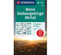 KOMPASS Wanderkarten-Set 822 Bonn, Siebengebirge, Ahrtal (2 Karten) 1:35.000: inklusive Karte zur offline Verwendung in der KOMPASS-App. Fahrradfahren.