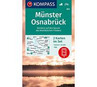 KOMPASS Wanderkarten-Set 863 Münster, Osnabrück (2 Karten) 1:35.000: inklusive Karte zur offline Verwendung in der KOMPASS-App. Fahrradfahren.