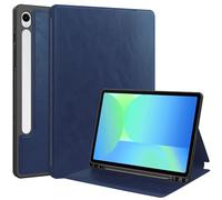 Kompatibel mit Samsung Galaxy Tab S10 FE/S9 FE 10,9 Zoll Hülle, schlanke Tablet-Schutzhülle, Auto Wake Sleep, weiche TPU-Schutzhülle, Smart Cover mit Stifthalter ZY (BLUE)