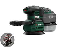 Kompernass Parkside Parkside Cordless 20V Orbital Sander Compact Grinder with Comfortable Guidance Ergonomic Handles with Grip Equipment Sanding pad: Approx. Ø 125 mm Speed: 3000-12000 RPM Unit ONLY
