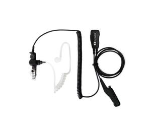 Komunica Acoustic Tube Headset compatible with Motorola R7 and MXP-600 series Micro earpiece with flip-up PTT and translucent earpiece with acoustic