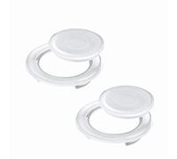 KOMUNJ 2 Sets Patio Table Umbrella Hole Ring and Cap Set, Plastic Umbrella Hole Plug Cover Standard Size Table Centre Ring for Umbrella Hole Insert Outdoor Garden Parasol Accessory, White
