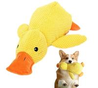 KOMUNJ Anti-Stress Duck, Yellow Anti-Stress Duck for Dogs, Dogs Ducks with Quaking Sound, Fun Dogs Interactive Dog Toy, Plush Sound Dog Toy, Plush Chew Toy, for Dogs Quiet